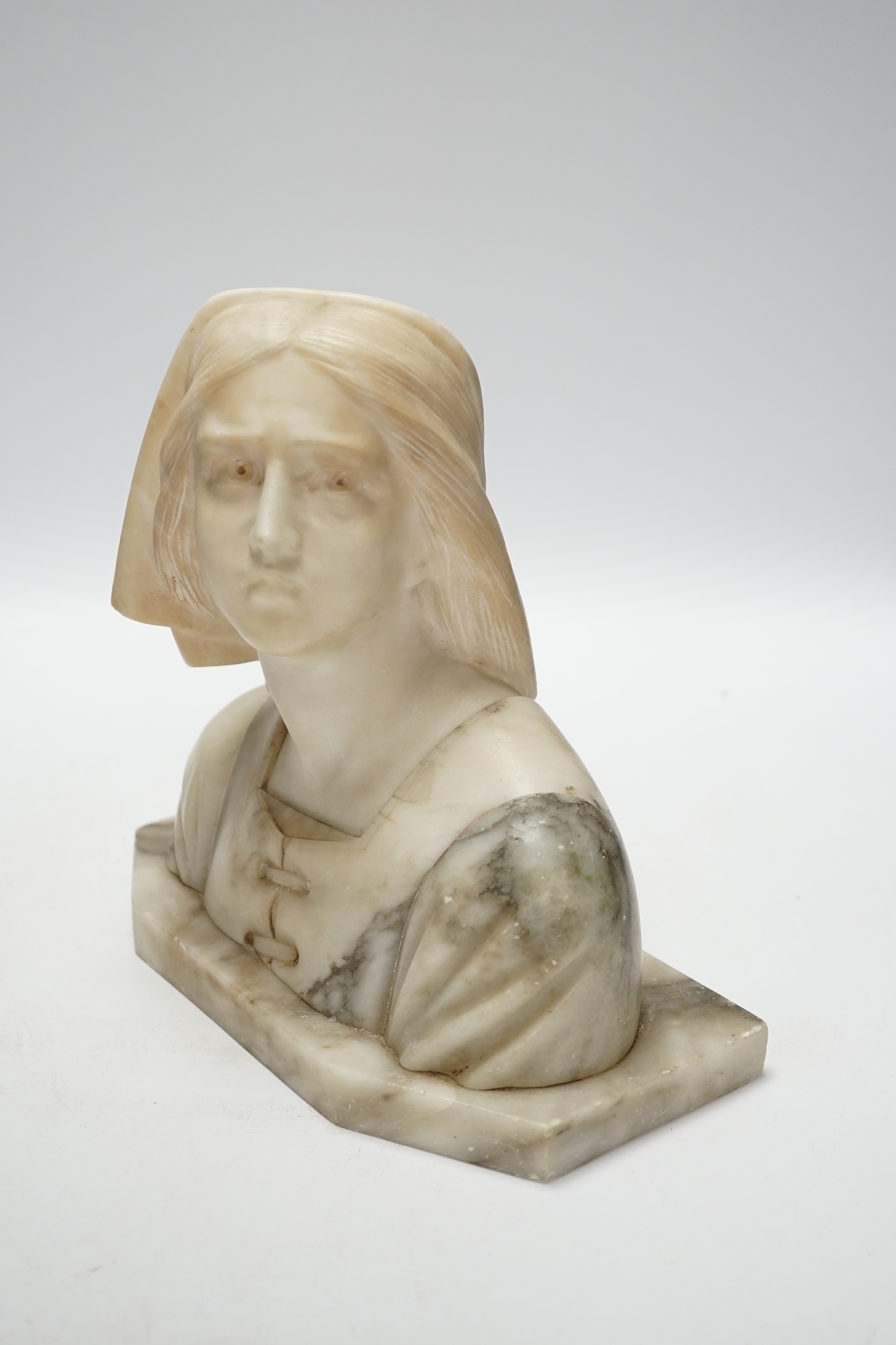 An early 20th century French marble bust of a lady, 24cm
